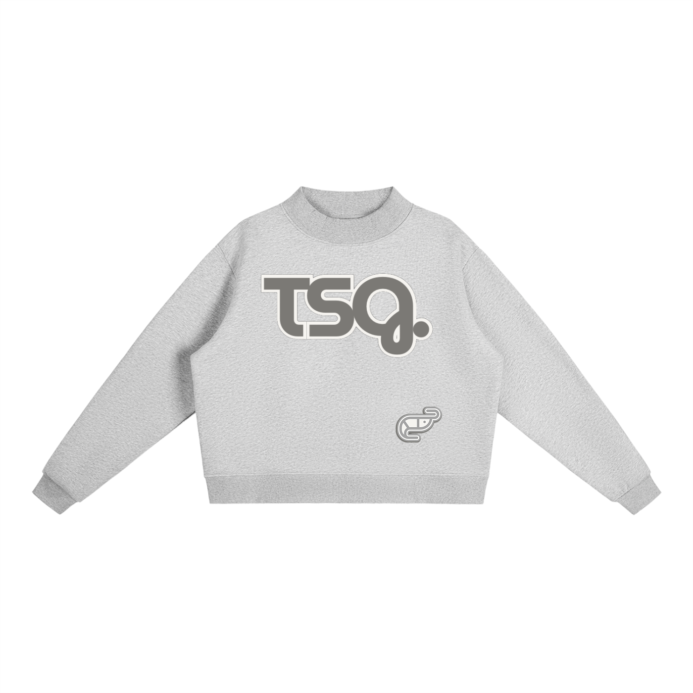 Essential Fleece Mock-Neck Crew Sweatshirt